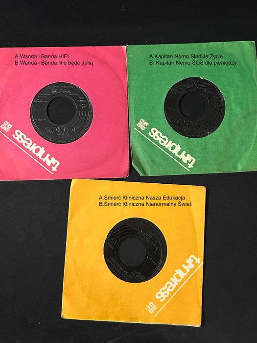 Retro WInyle 5 dużych 15 małych Lady Pank Maanam Wanda i Banda itp