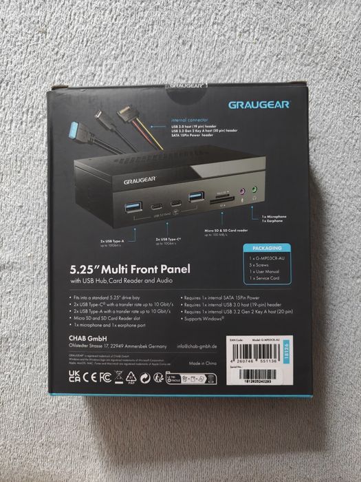Graugear 5,25" multi front panel