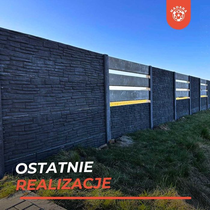 Płot betonowy, Ogrodzenie betonowe, Montaż, Sprzedaż