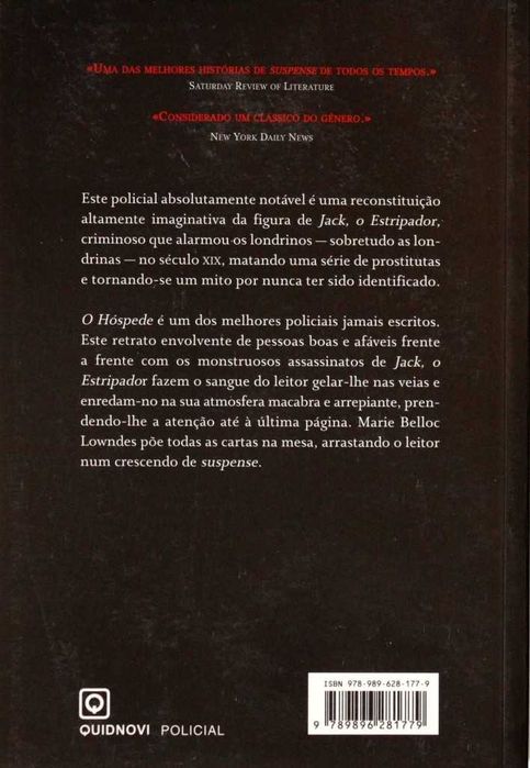 O Hóspede, Marie Belloc Lowndes