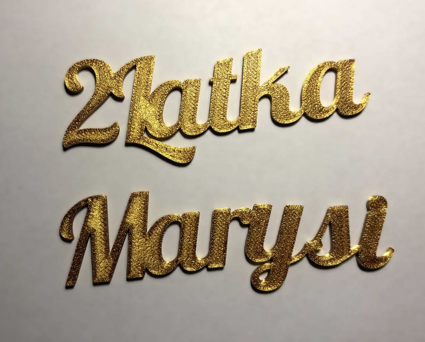 ZŁOTY Topper na Tort (Personalizowany!)