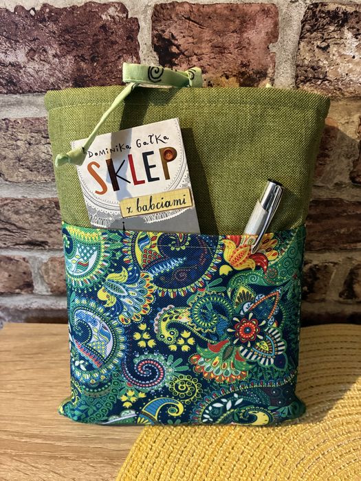Etui otulacz na książkę handmade