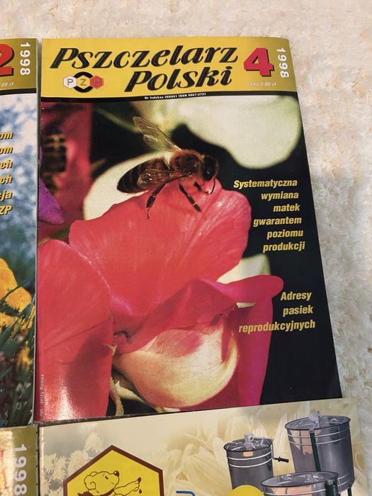 Czasopismo Pszczelarz Polski 1998 nr 2,4,5 + katalog gratis