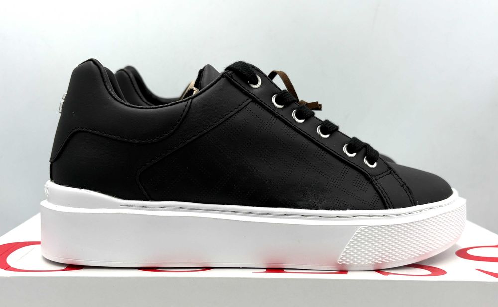 ‼️Nowe oryginalne sneakersy trampki GUESS Ivee czarne 38 AZ 266 skóra