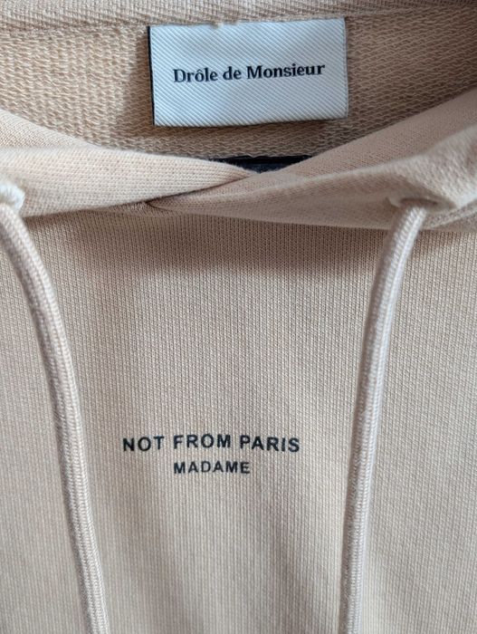 Hoodie Drôle de Monsieur "Not From Paris Madame" Beige - Tamanho M