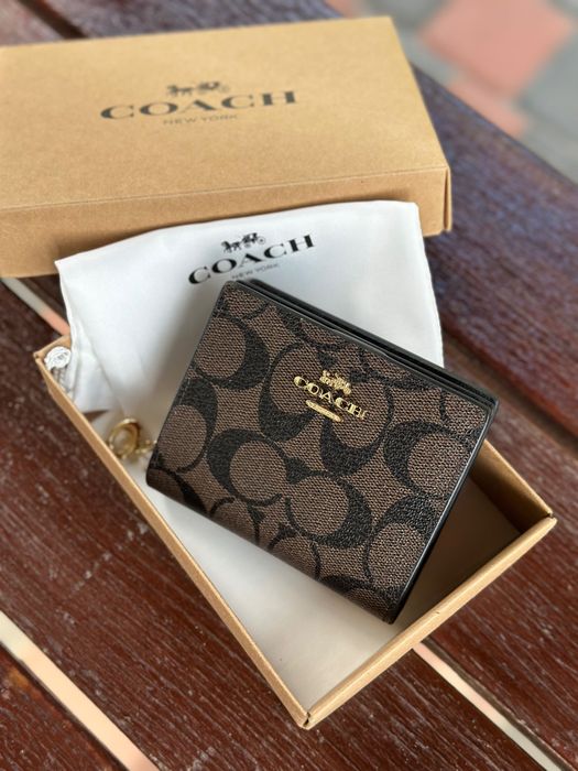 Гаманець жіночий Coach шкіряний snap wallet | женский кошелек коач Coach