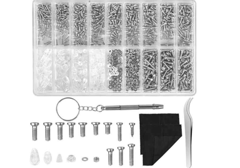 Zestaw naprawczy do okularów, 1000 sztuk, mini śruby do okularów