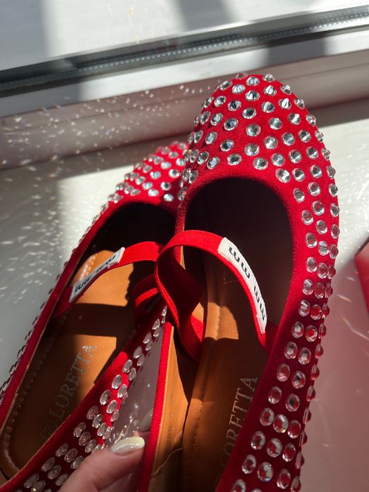 Балетки із стразами в стилі MiuMiu!