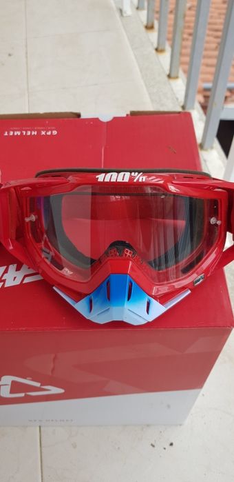 Capacete leatt / óculos 100%