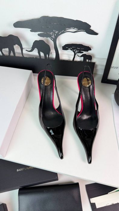 Туфлі  YSL чорний лак