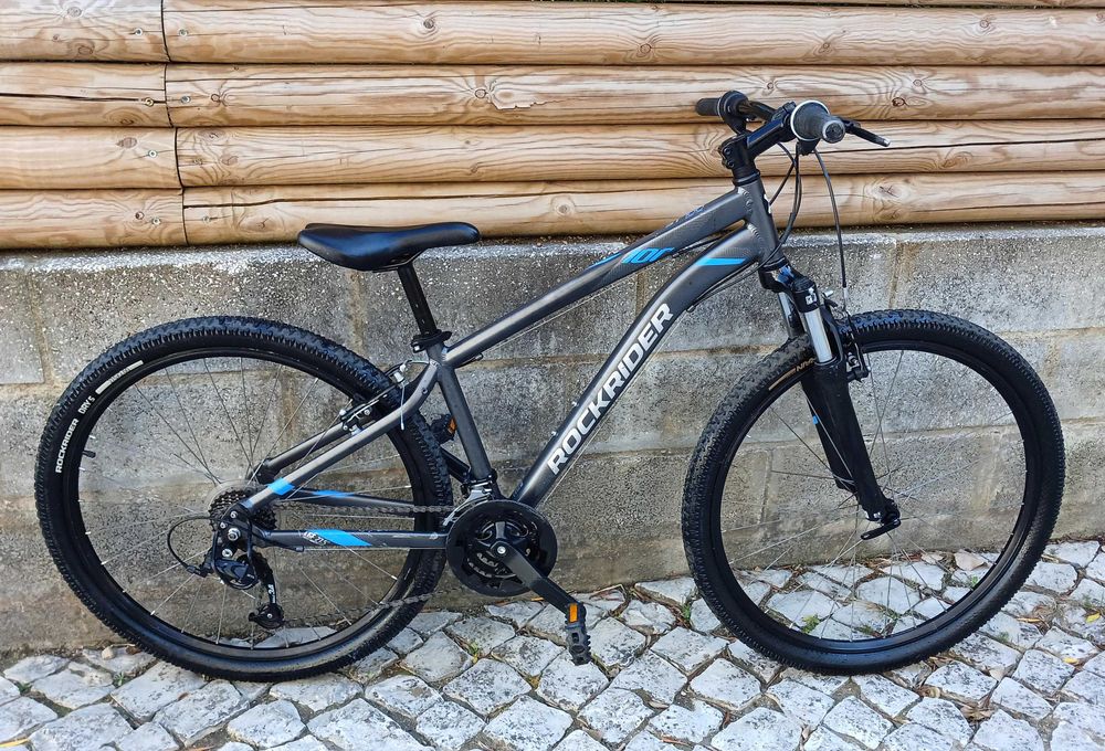 Bicicleta Cinza BTT Rockrider da Decathlon