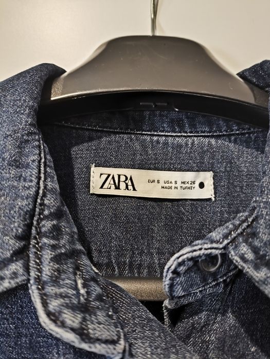 Komplet jeansowy Zara koszula spodnie jeans rozmiar S