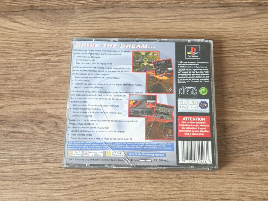 Need for Speed PS1 pierwsze wydanie
