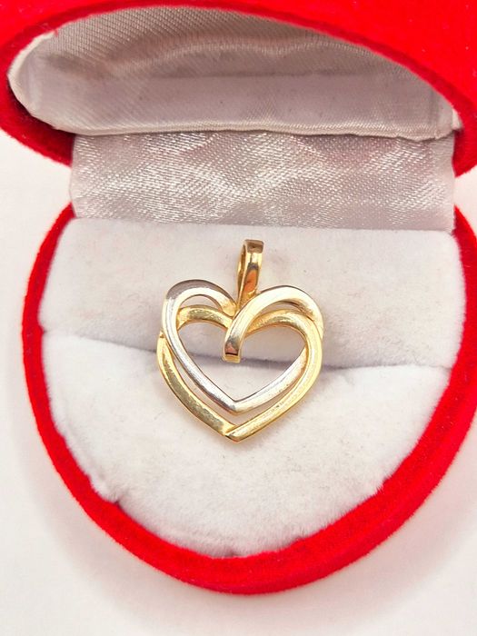 Złota zawieszka Serce 585 (14K) Serduszko Dwa Serca