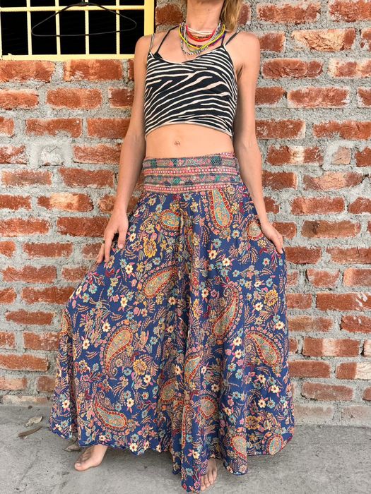 Spódnicospodnie kolorowe letnie spodnie