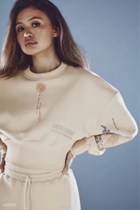 Бежевий кроп топ Gepur