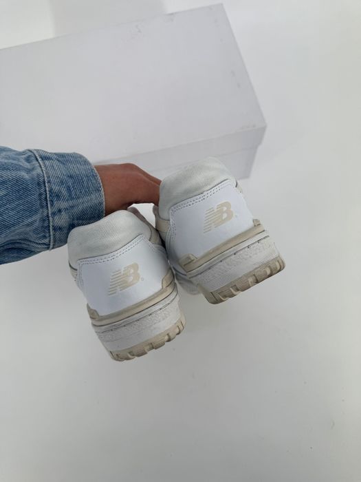 New Balance 550 białe kremowe sneakersy sportowe buty tenisówki