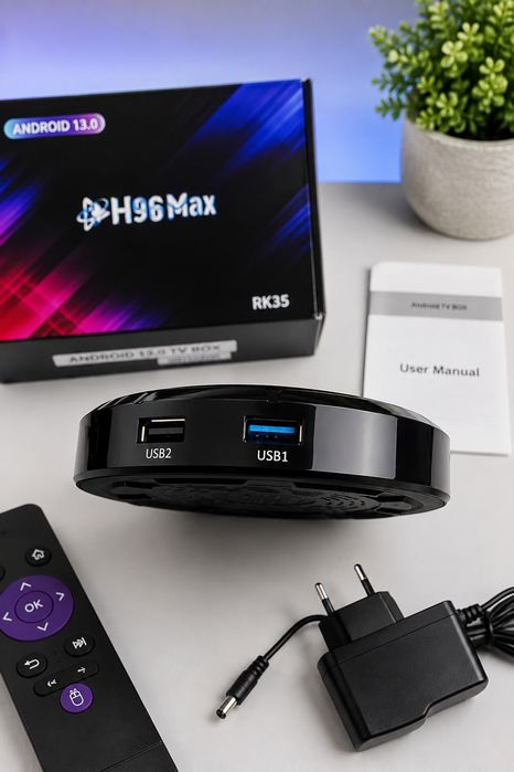 H96 Max 4/64GB Android 13 • Wi-Fi 6 • 4K Ultra HD • Smart TV приставка