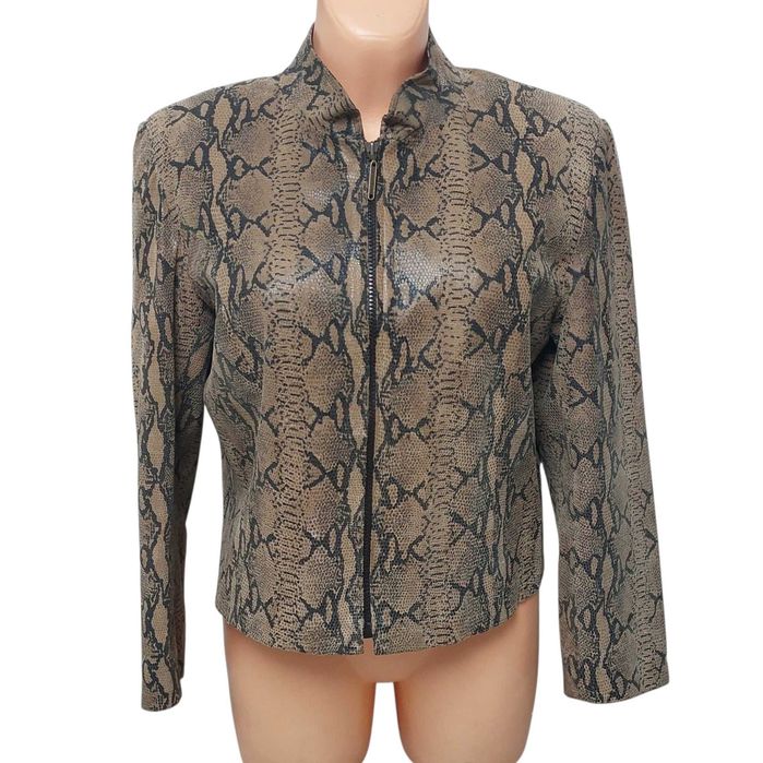 Kurtka 100% naturalna skóra węża pyton ARTE PELLE, R. L/XL