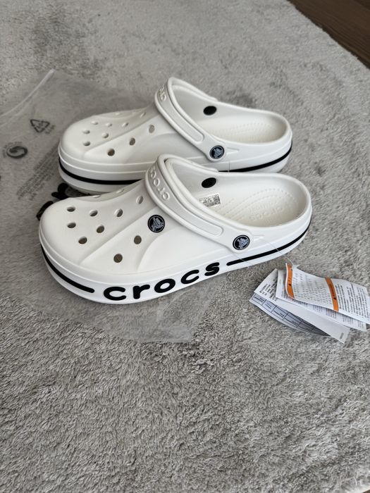 Сабо Crocs M8 W10 білі 26,0 см шльопанці крокси М7
