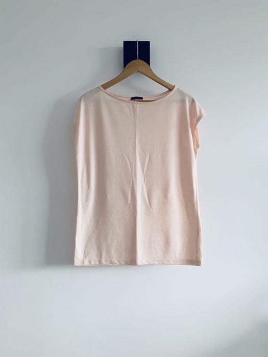 Koszulka bluzka morelowa różowa baby pink basic basic Mohito