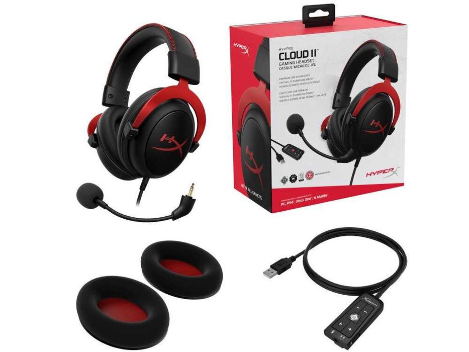 Słuchawki gamingowe HyperX Cloud II idealne stan