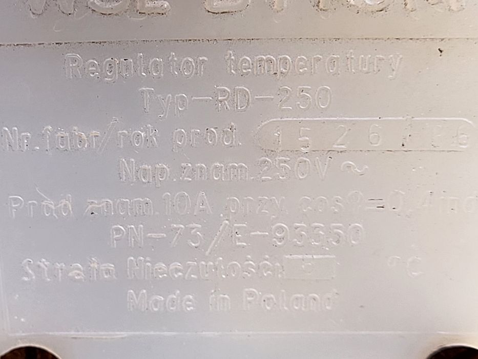 Rozłącznik, regulator temperatury RD-250