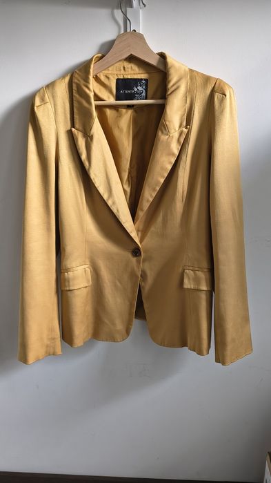 Żakiet miodowo musztardowy 40