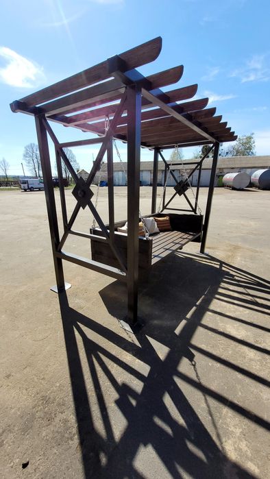 Гойдалка садова Пергола металева  Качеля гойдалка лавка арка