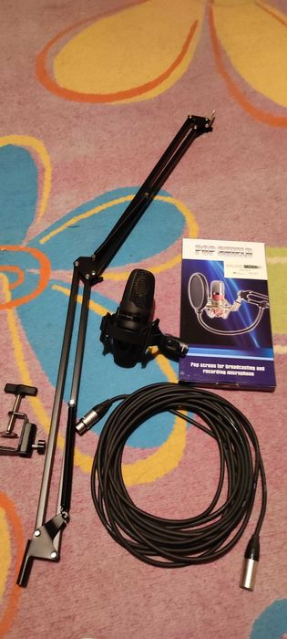 mikrofon SHURE PGA27 zestaw + filtr+ kabel+ ramie