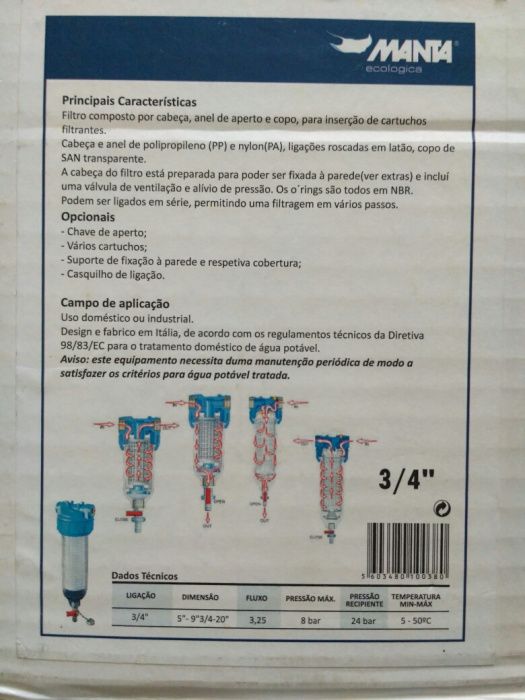 Filtro para ligação ao contador - novo