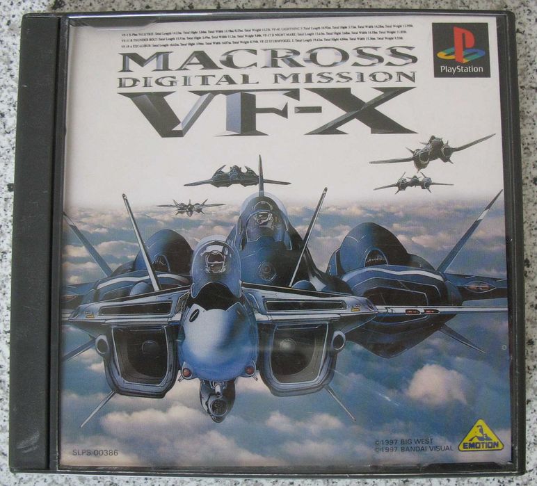 Macross Digital Mission VF-X, PS1, NTSC-J, strzalanka, tylko Japonia