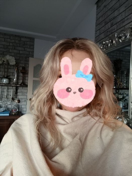 Peruka włosy blond z odrostem  100% naturalne