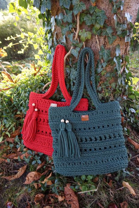 Torebka ze sznurka handmade