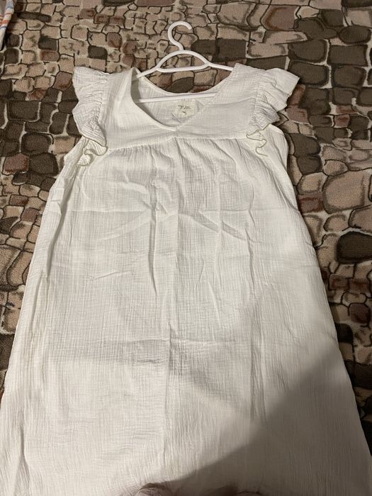 Жіноча біла сукня з мусліну плаття сарафан , для вагітної