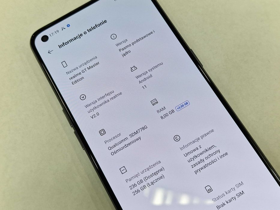 Realme GT Master Edition Dual SIM/ 8GB/ 256GB/ Cosmos Black/ Grade A+