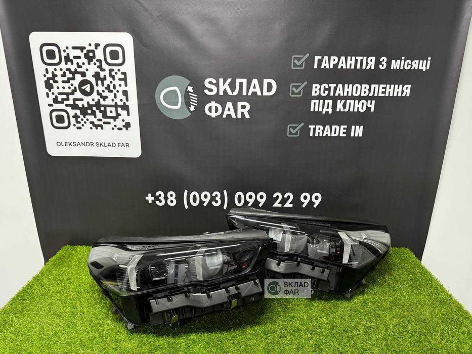 Передні фари BMW 5 G60 2024+ LED SHADOW EU Фара фари БМВ 5 Г60 лед шадов чорні Європа - Гарантія 3 місяці, trade in, встановлення