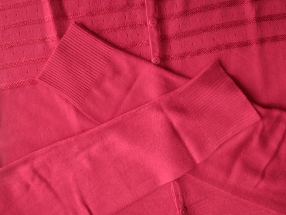 Czerwony sweter kardigan jak nowy r. 42/44