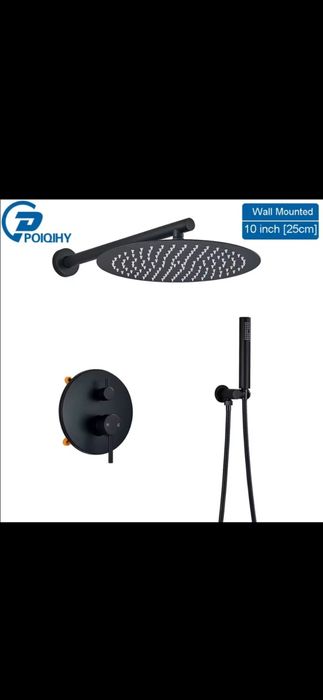 torneira de chuveiro preta