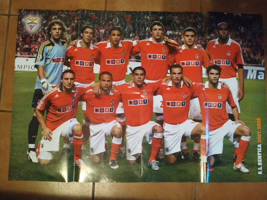 Conjunto de posters gigantes da equipa do Benfica 2007/2008