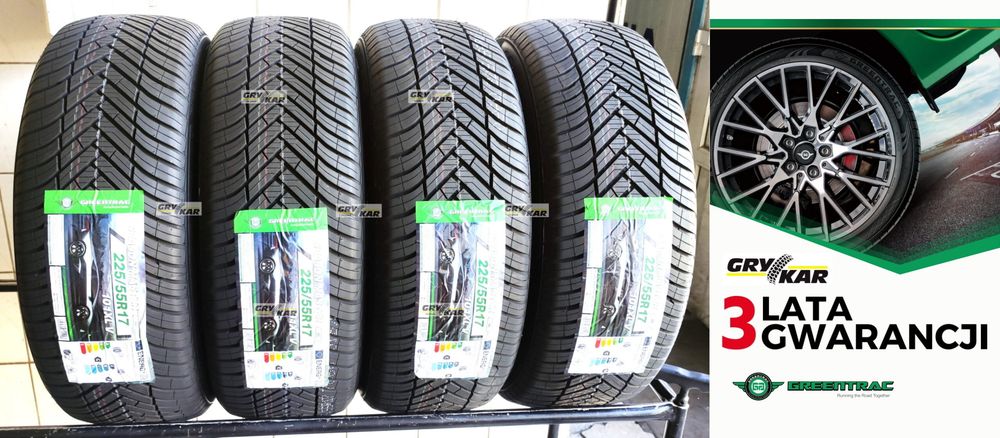 4x 225/55R17 Greentrac Season Master 2026r C/B/71dB 3 lata gwar.