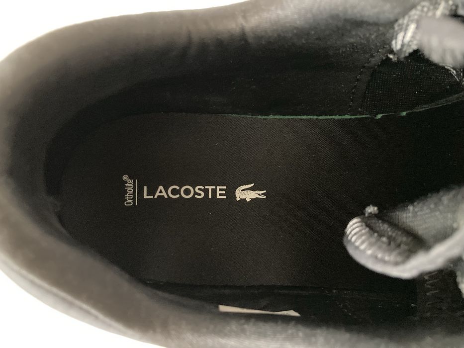 Buty * LACOSTE * Sneakers * Rozmiar 45 * Wkładka ORTHOLITE * Czarne * UŻYWANE