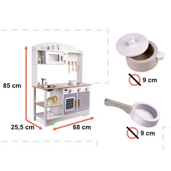 KUCHNIA DREWNIANA dla dzieci MDF lulio kuko + akcesoria