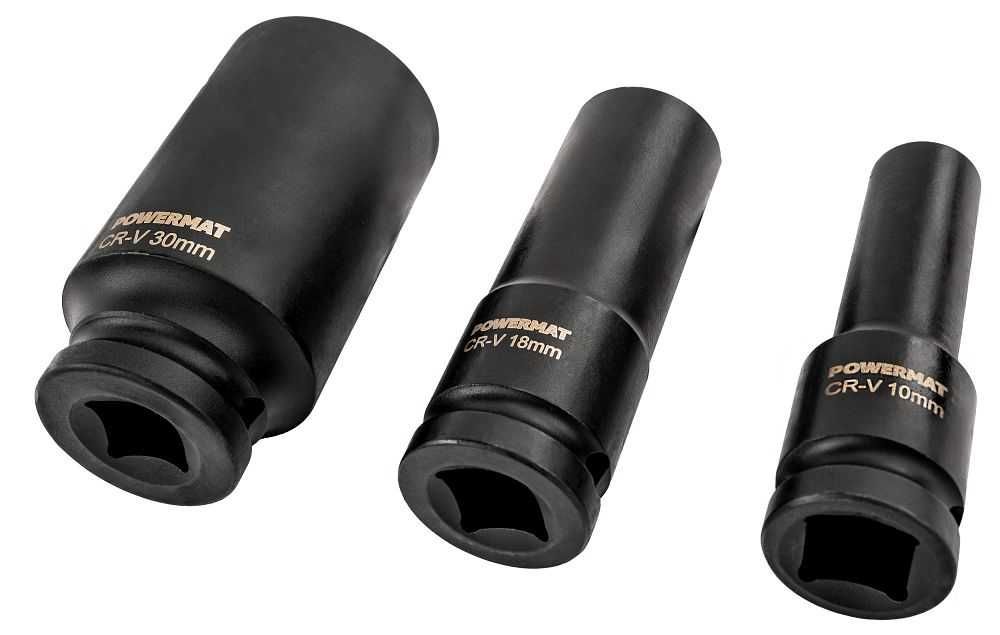 POWERMAT Zestaw Nasadek Udarowych 10-30mm Hex 15szt 1/2" 78mm PM1383