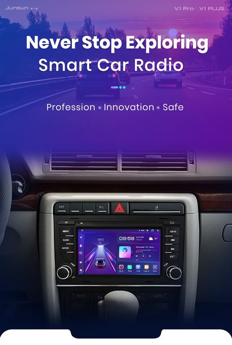 Rádio 2din Android Audi A4 B7 B8 B9 S4 Carplay GPS wifi BT Canbus
