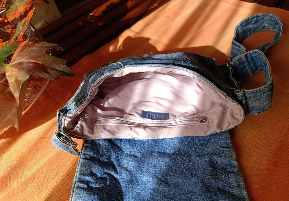 Carteira em Ganga lavada, ombro ou tiracolo, Bolso exterior - Parfois