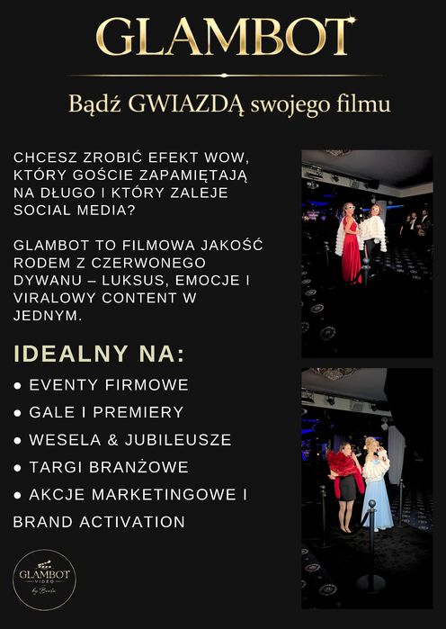 GLAMBOT 140 cm – Atrakcja Filmowa.video,event,wesele