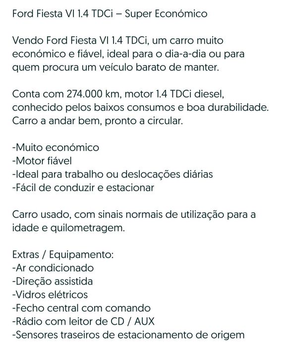 Ford Fiesta 1.4 TDCI 2009 Nacional