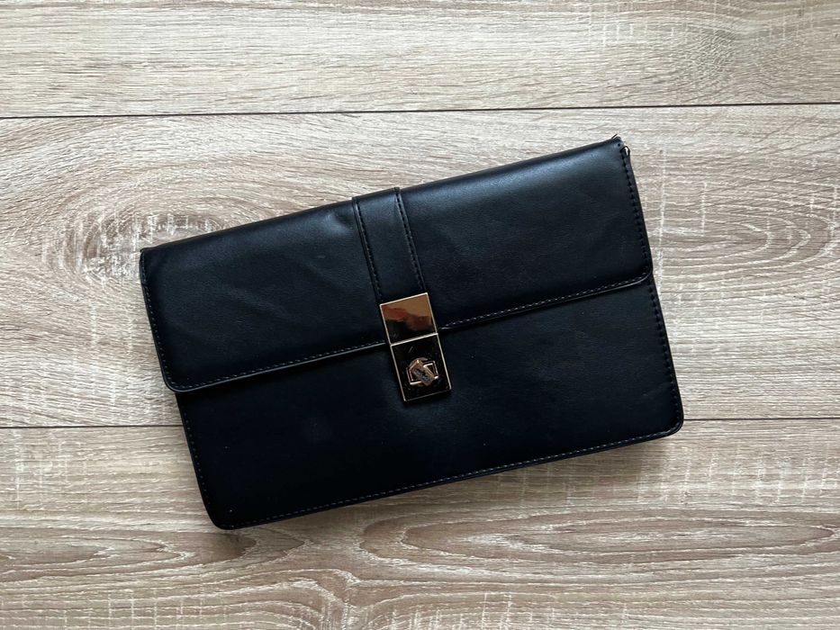 Mango czarna torebka na ramię listonoszka