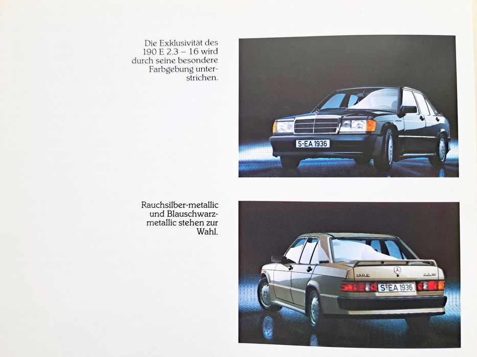 Mercedes Program 1985 / W201 W123 W124 W126 C126 R107 W460 / prospekt